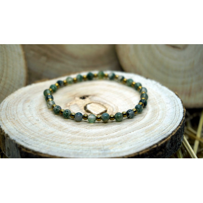 Bransoletka - agat mszysty