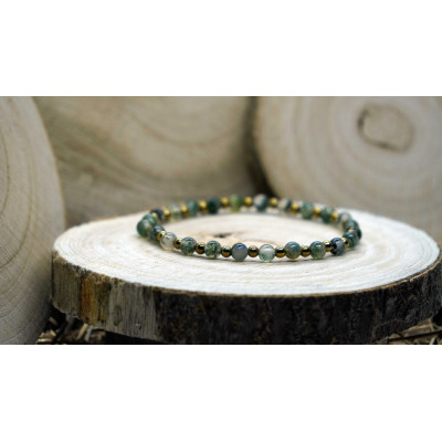 Bransoletka - agat mszysty